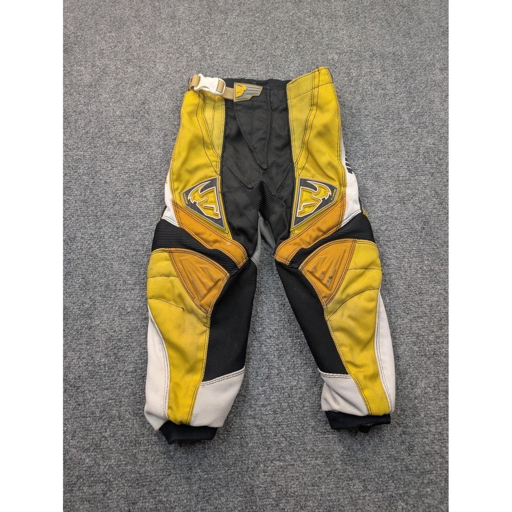Thor MX Phase Youth 8 Motocross Pants Yellow Black‎ White Padded Off Road Racing